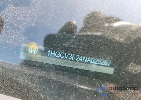 2022 Honda Accord Hybrid Sport из США, поврежденный, VIN 1HGCV3F24NA025267